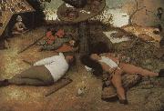 Pieter Bruegel Imagined paradise painting